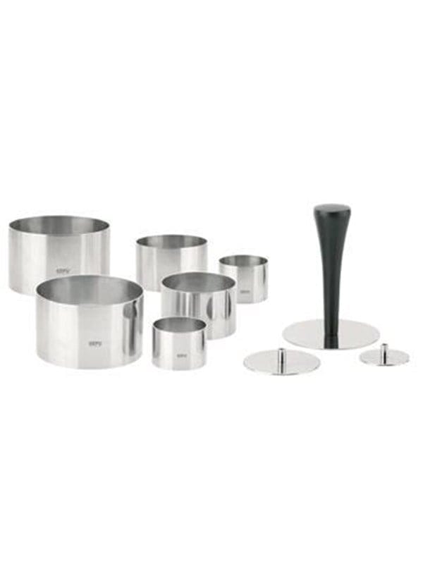GEFU Speisering FORMIDABLE, Edelstahl, (Set, 10 tlg., 6 Speiseringe, 3 Ausstecher, 1 Griff), aus Edestahl