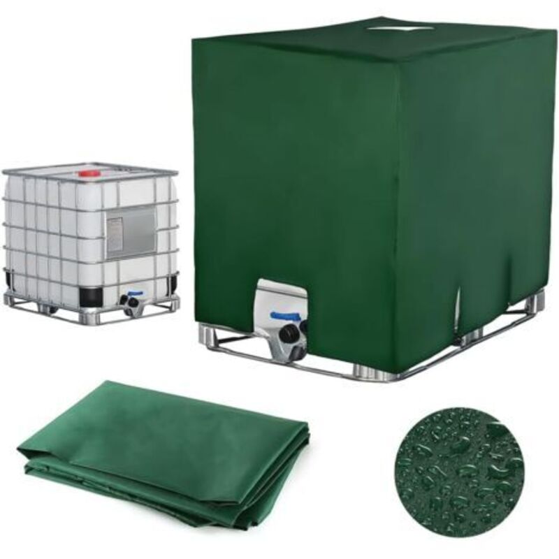 Plane Für 1000l Ibc-tank, Tankabdeckung Wasserschutz Abdeckung Staubschutz Grün -120 X 100 X 116 Cm