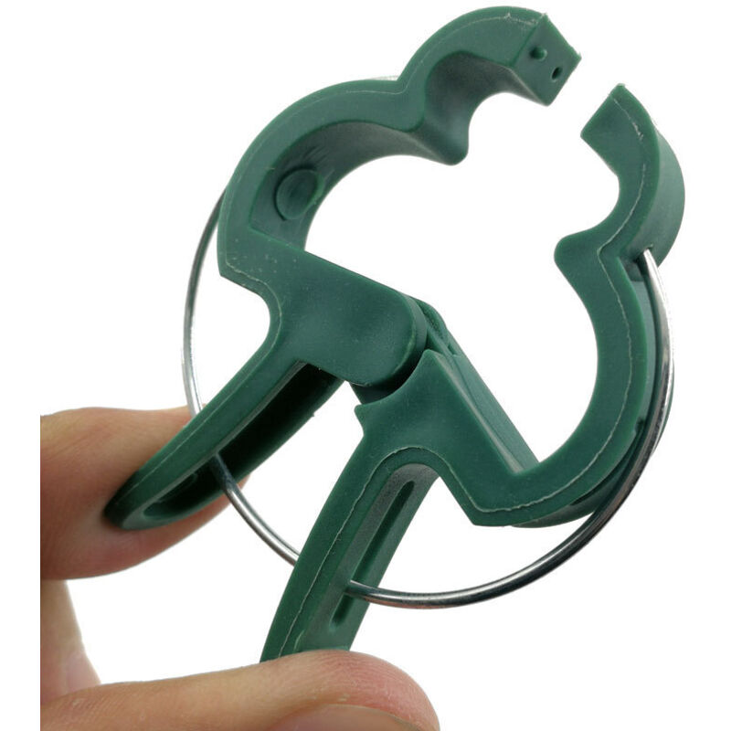 Pflanzenclips Zum Befestigen: 50 Grüne Clips Für Pflanzen, Größe M – Unterstützt Das Ranken Von Kletterpflanzen An Spiralstäben Oder Bambuspflöcken – Clips Für Garten Und Gemüsebeet