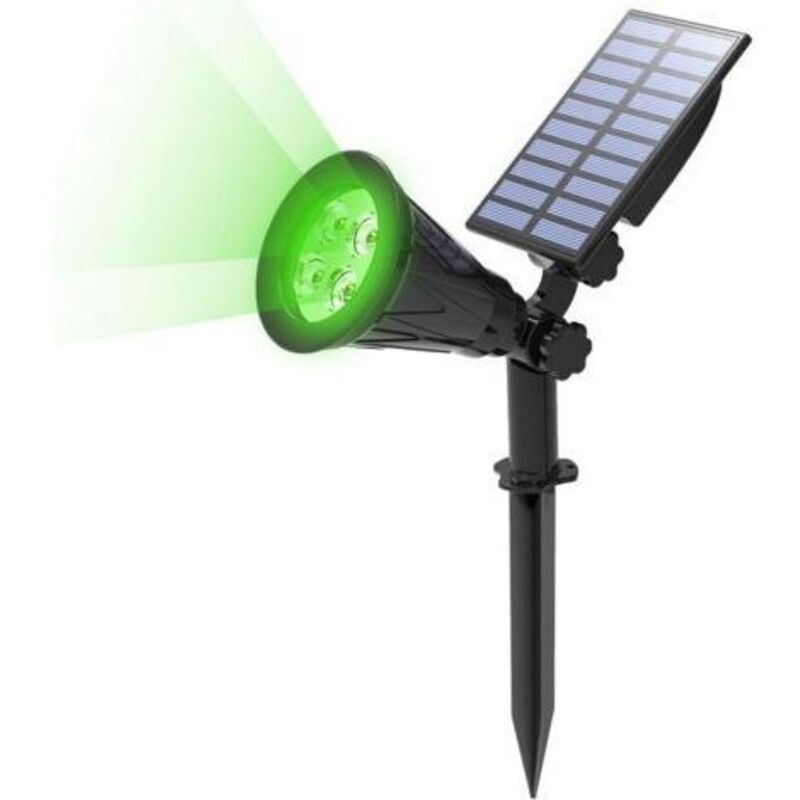 Solarleuchte Für Außenbereich, Solarstrahler, Kabellose Wasserdichte Ip65 Gartenleuchte Mit 180° Verstellbarem Solarpanel, Solar-spot Für Hof, Außenbereich, Weg, Auffahrt. (grün)