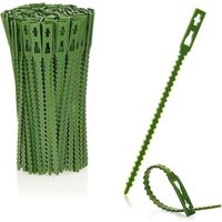 200x Grüne Kunststoff-pflanzenbinder – Pflanzen Stabilisieren – Pflanzenklammern – Befestigung Für Pflanzstäbe (13 Cm)