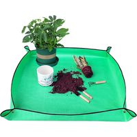 Umtopfteppich Gartenarbeit Teppich Wasserdicht Pflanzteppich Gartenteppich Faltbar Sukkulenten Im Topf Für Innen- Und Außenbereich (grün 100cm X 100cm)