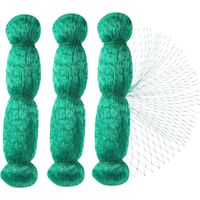 Vogelschutznetz, 3 Stück, Je 2 X 10 M, Grün, Für Gartenpflanzen, Schutznetz Für Pflanzen, Früchte, Blumen Und Gemüse, Maschenweite 15 Mm, H464