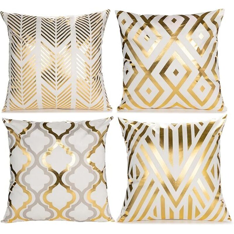 2er-set Moderne Kissenbezüge 45x45cm Grün Mit Blättermuster, Polyester-kissenhüllen, Dekorative Bezüge Für Sofa, Garten, Stühle, Wohnzimmer, Schlafzimmer Und Wohnaccessoires