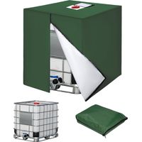 Abdeckung Für 1000l Ibc-container, 420d Wassertank Abdeckung, Uv-beständige Schutzhülle Für Container, Ibc-containerschutzplane Mit Reißverschluss, 120 X 100 X 116 Cm (grün)