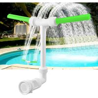 Poolspringbrunnen, 1,5" Und 2,2" Zubehör Für Aufstellpools, Einstellbarer 360°-doppelstrahl-wasserfall, Eingelassener Wasserfall Für Aufstellpools Zur Abkühlung Und Beruhigung (grün)