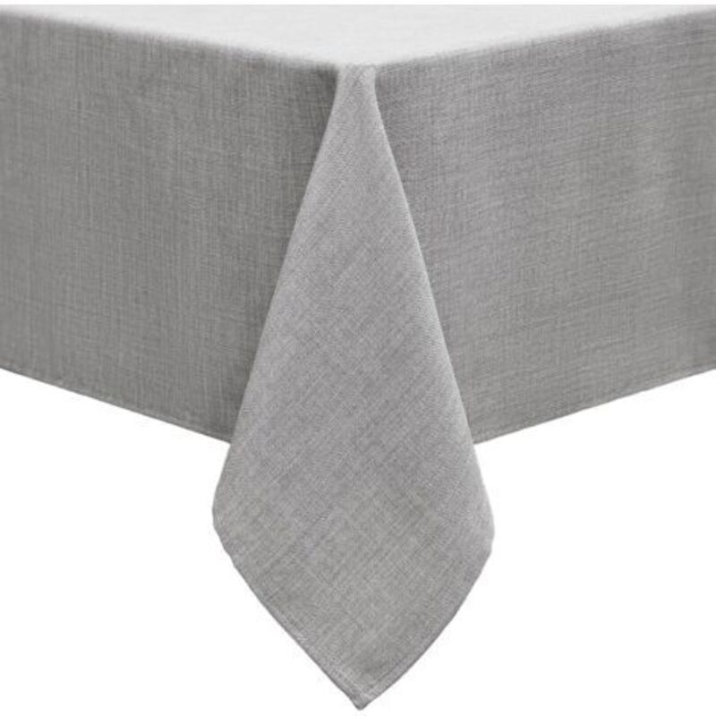 Rechteckige Tischdecke 100 X 140 Cm, Leinenoptik, Wasser- Und Schmutzabweisend, Für Esstisch Und Garten – Hellgrau