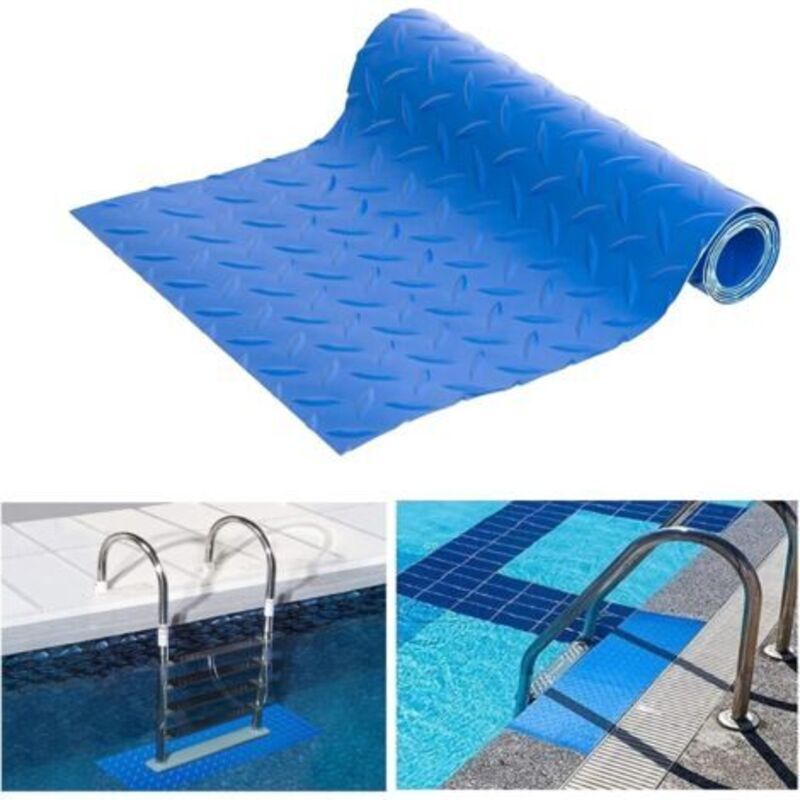 Pool-leiter-matte 23×90 Cm, Rutschfeste Leitermatte Mit Struktur, Rutschfeste Pool-treppenmatte, Bodenmatte Für Schwimmbad-leitern Und Badezimmer