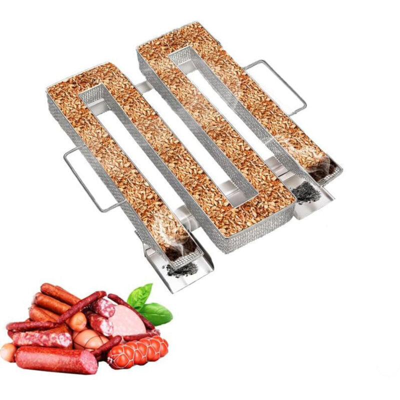 Kalter Rauchgenerator 5 Bis 20 Stunden Rauch, Pellet-räucherofen Für Heiß- Und Kalträuchern Mit Bürste Und Haken, Kalträuchergerät Aus Edelstahl 304 Für Geräucherten Lachs, Fleisch