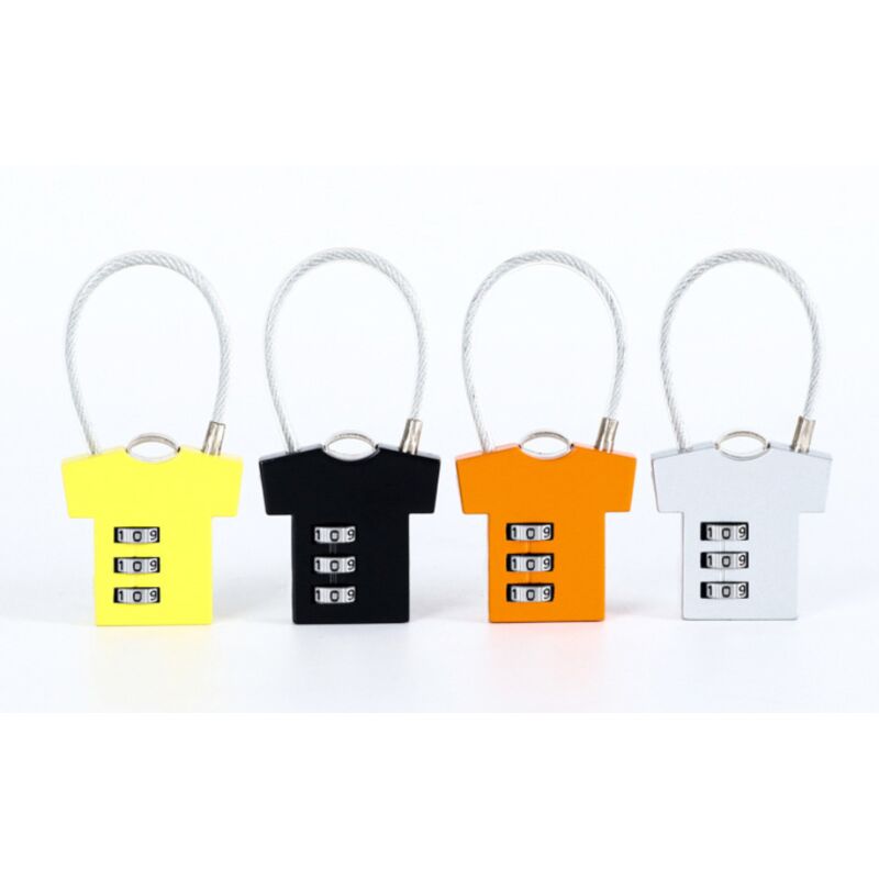 4-stelliges Zahlenschloss, 3er-pack, Kleines Vorhängeschloss Für Koffer Und Fluggepäck, Schließfach-schloss Für Die Uni, T-shirt-förmiges Buntes Schloss Für Gepäck, Koffer, Taschen Und Fahrräder
