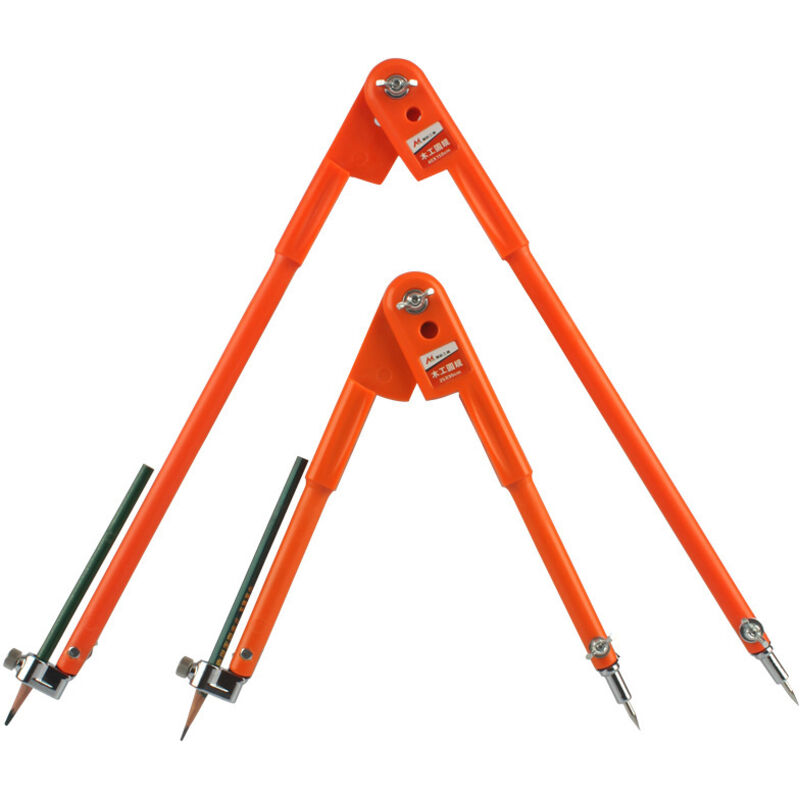 Set Aus 2 Präzisions-zirkeln Mit Bleistift, Großer Durchmesser - Orange (90 Cm + 150 Cm)