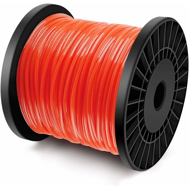 Rasenmäher-spulen, Schneidfaden, 5 Nylonklingen, 2,4 Mm X 100 Meter, Orange Rot