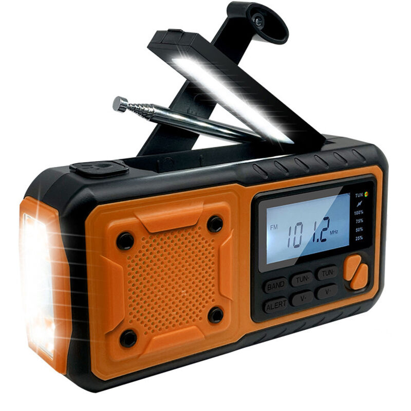 Multifunktions-notfallradio – Kurbel-solarradio – Fm Am Sw – 4000 Mah – Taschenlampe – Orange