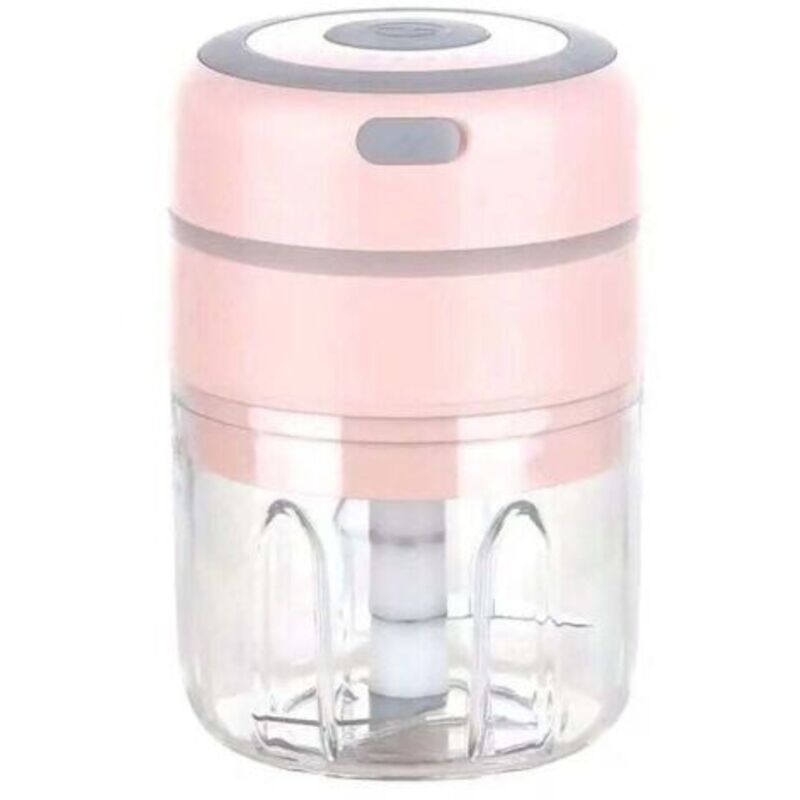 Mini-elektro-zwiebelhacker, Elektrischer Küchen-multimixer-hacker, Usb-wiederaufladbar Für Gemüse, Obst Und Fleisch (rosa), 8,5x8,5x13 Cm