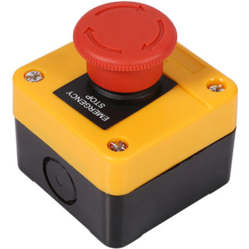 Eosnow Kunststoffgehäuse 660v 10a, 1 Stück, Rotes Paneel, Not-aus, Pilzdrucktaster, Neu