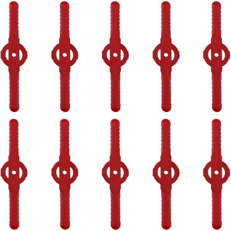 Kunststoffklingen Für Kantenschneider, 10 Stück Kunststoff-klingenersatz Für Kabellose Rasentrimmer-tools, Ersatzklingen Aus Kunststoff Für Rasenmäher (rot)