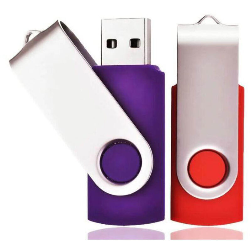2er-pack 32 Gb Usb-sticks, Usb 2.0 Flash-laufwerk, Drehbare Usb-sticks Mit Kordel, Ideales Geschenk Für Kinder, Eltern Und Freunde (32g, Rot/lila)