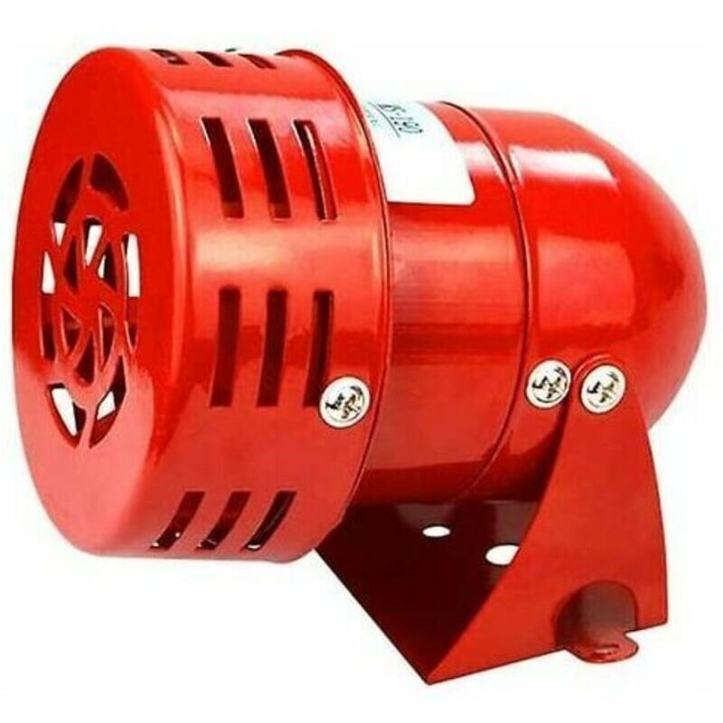Leistungsstarke 220v Sirene, Außensirene, 120db Alarm, Rot, Kabelgebunden, Metallsirene, Hupe Für Industrie Und Schiffe