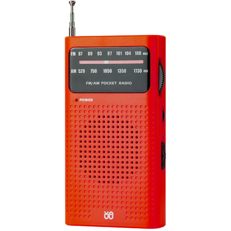 Radio Fm/am – Notfallradio – Tragbares Radio – Analoges Radio Für Senioren – Mini – Abs – Rot
