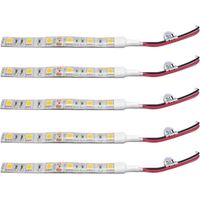 5 Stück 10 Cm Wasserdichte Rote 5050 Led-lichtstreifen Für Auto, Boot, Wohnwagen, Dc 12v H279