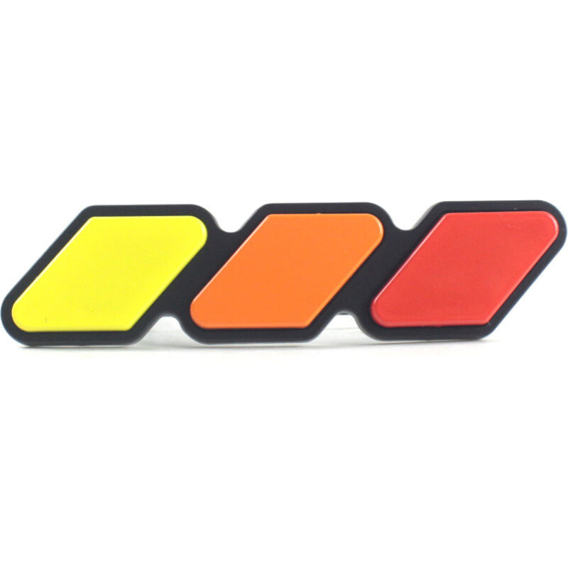 Vorderes Motorhauben-kühlergrill-emblem, Dreifarbiger Aufkleber, Spezialisierte Umbau-zubehörteile, Vorderer Kühlergrill-emblem Dreifarbig Montage (rot)