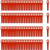 300 Stück Kunststoffklingen, Ersatz-kunststoffklingen, Kunststoff-trimmerklingen, Kunststoff-rasentrimmer, Rasenmäher-zubehör Für Den Garten (rot)