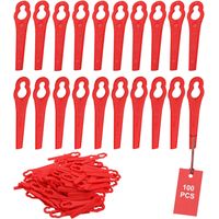 Satz Von 100 Ersatzklingen Aus Kunststoff Für Rasentrimmer, Rote Trimmerklingen, Kunststoff-klinge Für Rasentrimmer Frt18a Frt18a1 Kunst 46155 Frt20a1 Zubehör H154