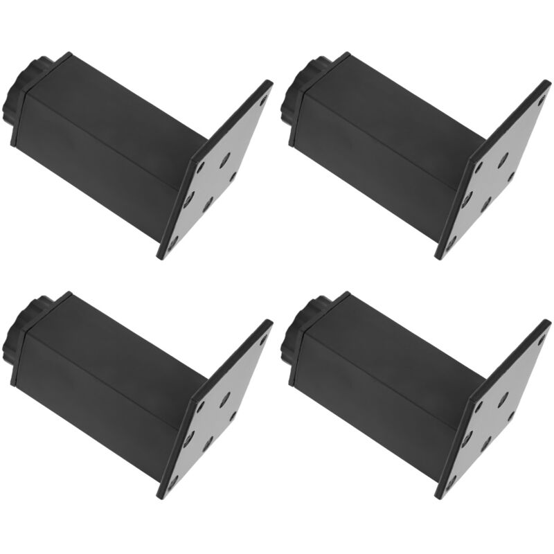 Robuste Möbelfüße, 4 Stück 100 Mm, Sofastütze 120 Mm, Schwarze Regalzubehörteile Zum Selbermachen (quadratische Schrankfüße 100 Mm - Schwarz)