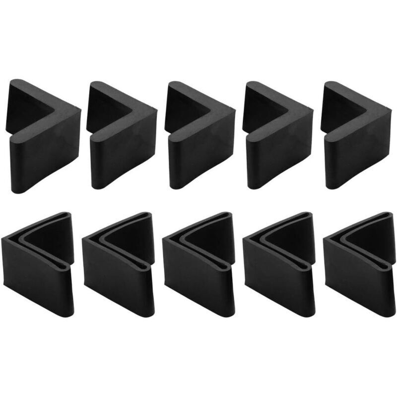 Möbelfüße Aus Eisen Im L-format Mit Gleitern (30 Mm/1,18 Zoll), 10 Stück, Pvc-schutzkappen Für Möbelfüße Und Regalfüße, Schwarz