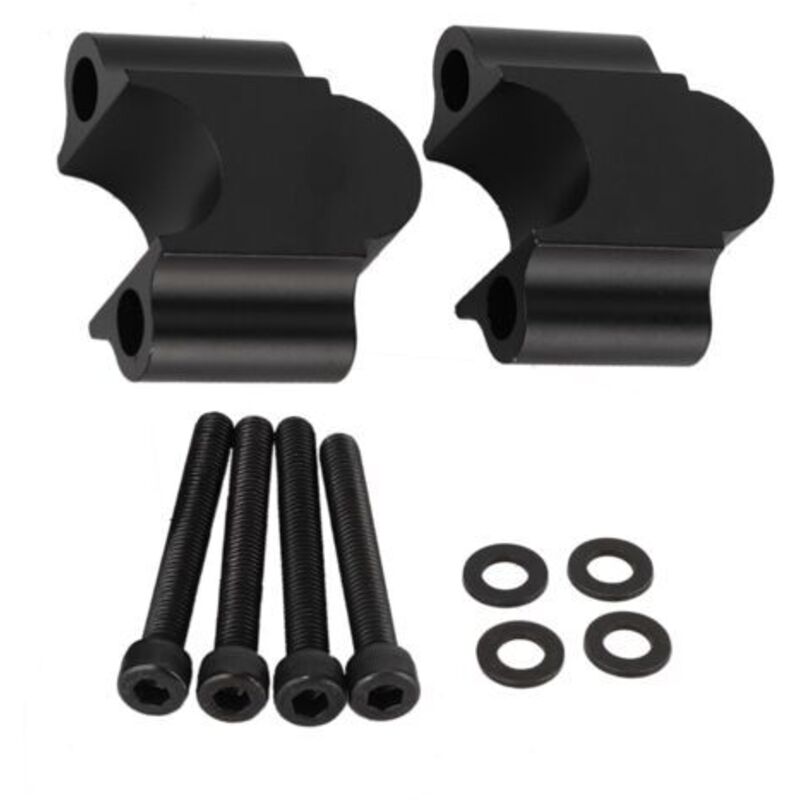Universeller Aluminium-lenkererhöher, Motorrad-lenkerklemme 7/8'' 22mm (schwarz)
