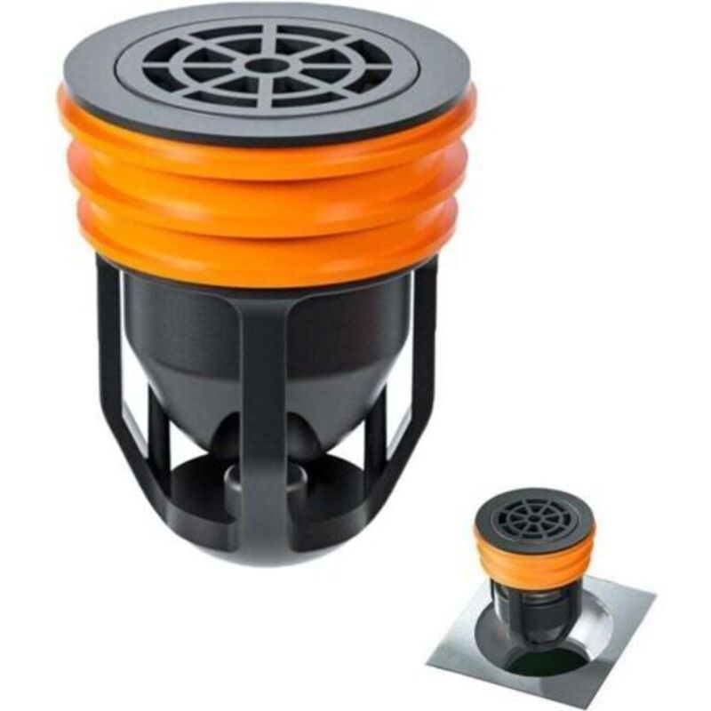 1 Schwarzer Orangefarbener Bodenablauf-siphon Mit Rückstauschutz, Magnetisch Schwebender Geruchsneutraler Bodenablauf, Rückschlagventil Für Duschbecken, Einwegiger Abflussstopfen Für Badezimmer
