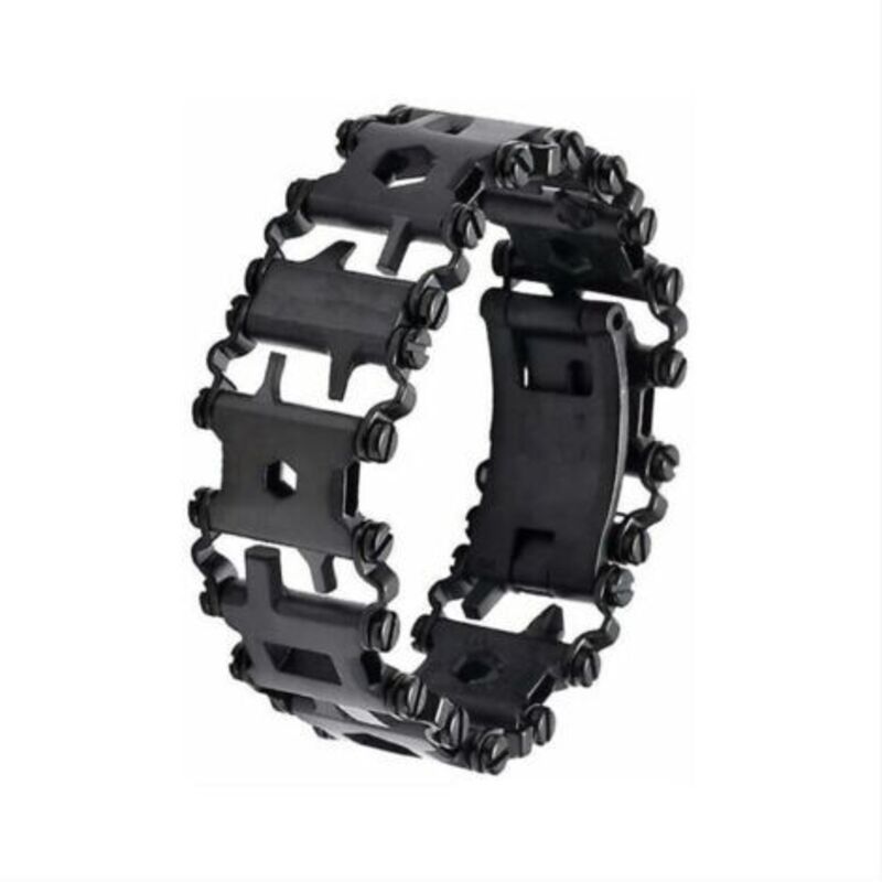 29-in-1 Multifunktionswerkzeug Armband Schraubendreher-reparaturwerkzeug Aus Edelstahl, Schwarz