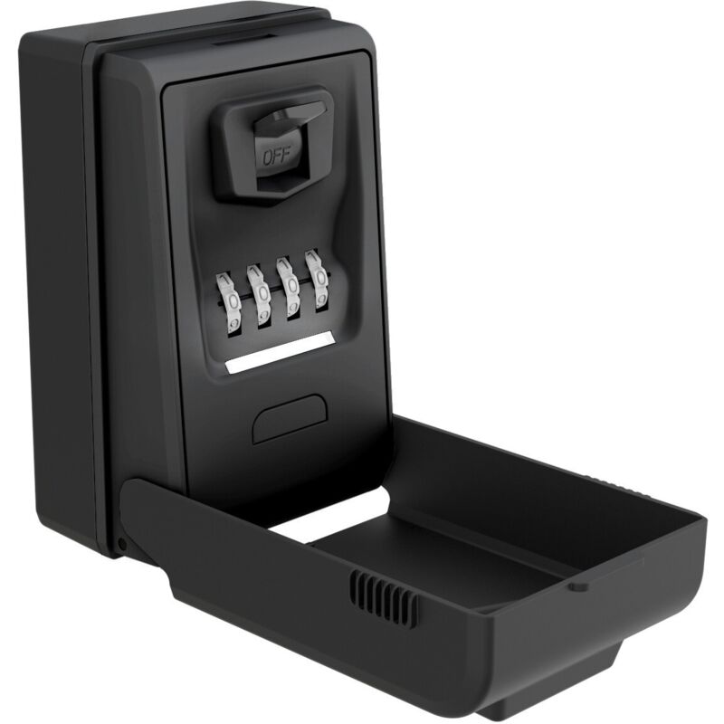 Schlüsselsafe Mit Zahlenschloss Und Led-beleuchtung, Gehäuse Aus Schwarzem Zinklegierung.