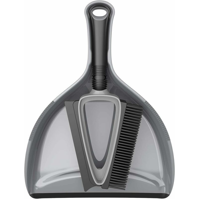 Bürste Aus Tpr Mit Spachtel- Und Schaberset, Kehrschaufel Und Bürstenset, Grau Und Schwarz, 1er-pack