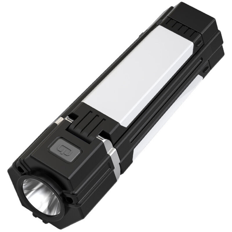 Wiederaufladbare Led-taschenlampe, Tragbare Camping-taschenlampe, Schwarz