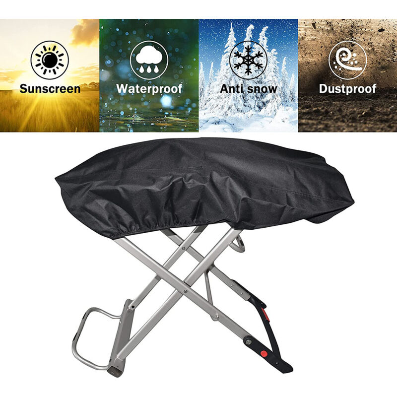 Abdeckung Aus 600d Oxford-gewebe Für Staubdichte Grillabdeckung, Tragbare Gasgrill-abdeckung, Verstellbare Grillabdeckung 101 X 49 X 25 Cm (schwarz)