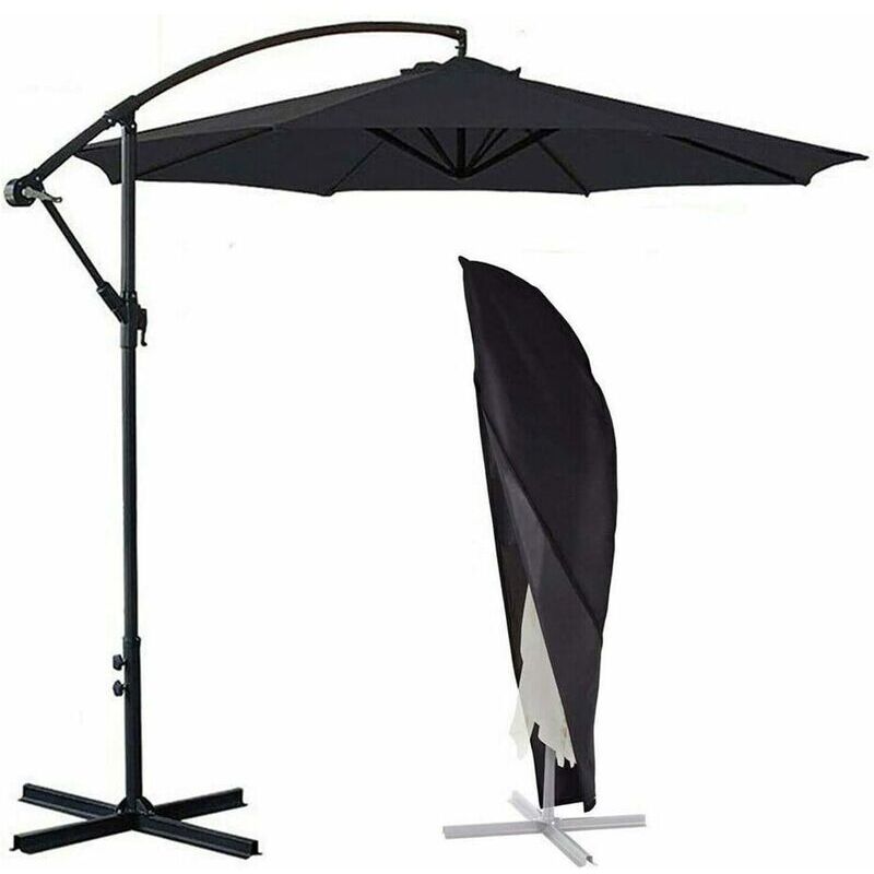 Schutzhülle Für Großen Sonnenschirm 280cmx30cmx81cm Schwarz