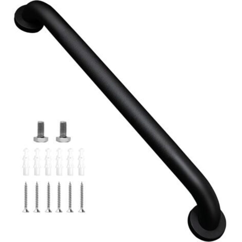 304 Edelstahl-badezimmergriff, Geeignet Für Badewanne Und Treppe, Mattschwarz, 50 Cm