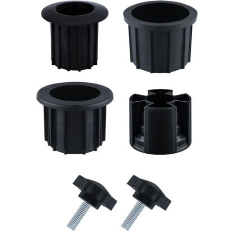 6-teiliges Set Für Sonnenschirmständer, Zubehör Für Sonnenschirmständer Mit Schwarzem Befestigungsseil, Für Terrassentisch, Balkon, Garten (schwarz)