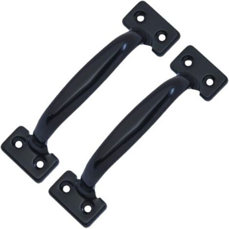 2er-set Retro-schiebetürgriffe Für Küchenschränke, Lochabstand: 58 Mm, Schwarzes Eisen