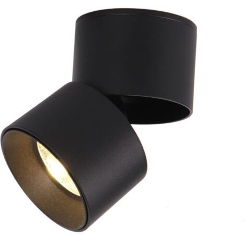 Groofoo – Schwenkbarer Led-strahler 7w – Deckenleuchte Verstellbar Schwarz – Warmweißes Licht 3000k – Abstrahlwinkel 24° – Einfache Installation
