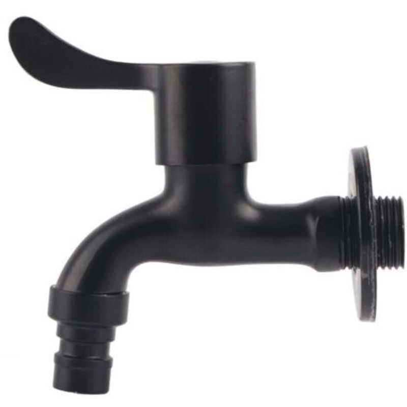 Schwarzer Edelstahl-wandhahn 304 Für Garten, Bad Oder Waschmaschine