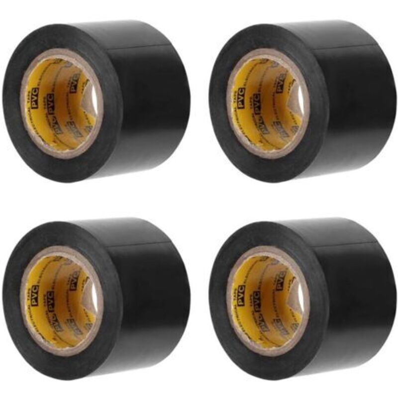 4 Stück Elektrikerband Aus Pvc, Wasserdicht, Isoliert, Dichtungsband Für Reparaturen, Größe: 4,4 Cm Breit, 11 M Lang (schwarz)