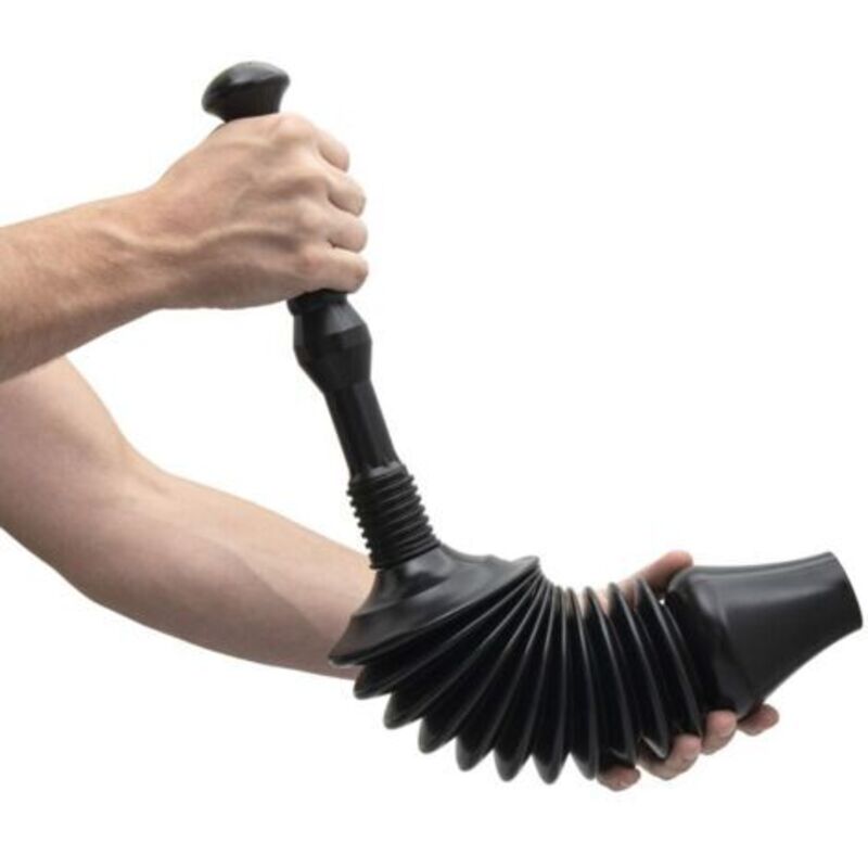 Toilettenkolben, Leistungsstarker Rohrreiniger Zum Freimachen Von Abflussleitungen, Robustes Und Flexibles Saugwerkzeug Zum Entstopfen Aller Arten Von Toiletten, 60 X 13 Cm, Durchmesser 5 Cm, Schwarz