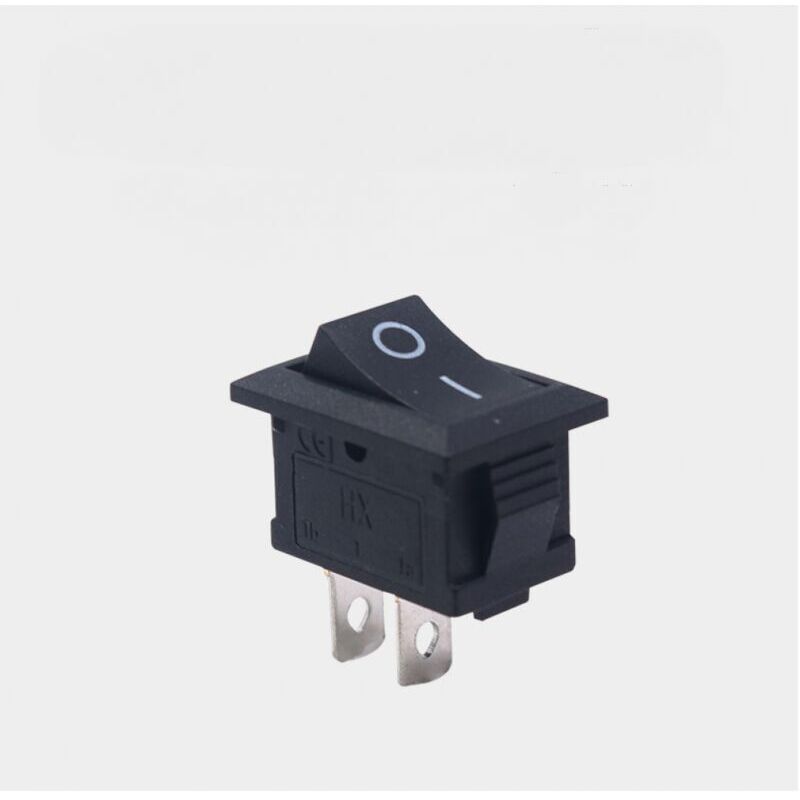 Shining House Rechteckiger Wippschalter Schwarz Ein-aus 2 Positionen 2 Anschlüsse 6a 250vac / 125vac 5er Pack