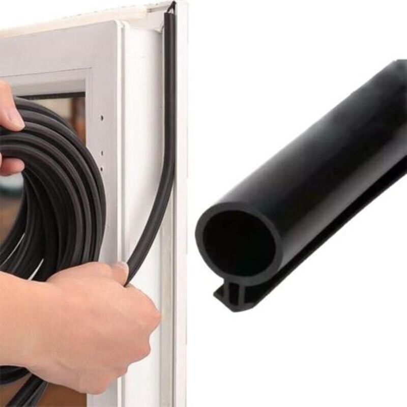 10m Gummidichtung Für Fenster, O-förmige Türdichtung Aus Gummi, Geeignet Für Einen Inneren Schlitz Von 5-7mm (schwarz)