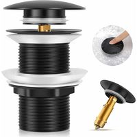 2 Stück Waschbeckensiphon Ohne Überlauf, Click-clack-siphon, Messing-waschbeckenablauf, Dichtung Für Waschbeckenablauf, Badewannenablauf