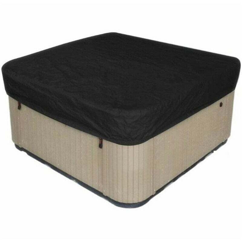 Quadratische Whirlpool-abdeckung, Staubdichte Poolabdeckung, Wasserdichte Spa-abdeckungen Für Außenbereich, Für Badewanne/blase – Schwarz 220×220×30cm