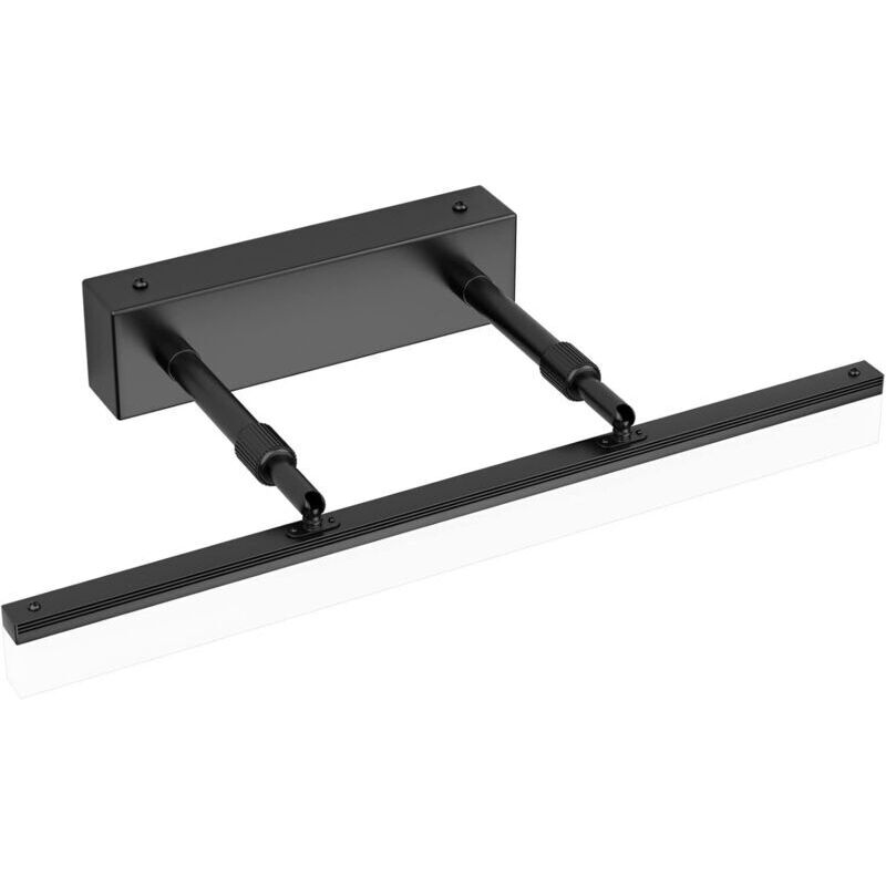 Led-spiegellampe 40cm, Badezimmer-wandleuchte 585lm 9w 6000k, Moderne Led-spiegellampe Für Das Badezimmer Ip44 Mit Verstellbarem Lichtkopf (schwarz 40cm)