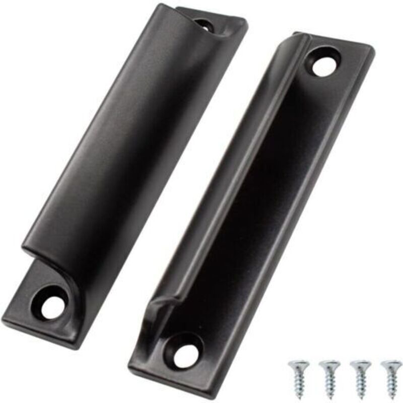 2 Stück Schiebetürgriffe, Aluminium Möbelgriff, Küchenmöbelgriff Schwarz, Geeignet Für Balkontüren, Schiebetüren, Schubladen